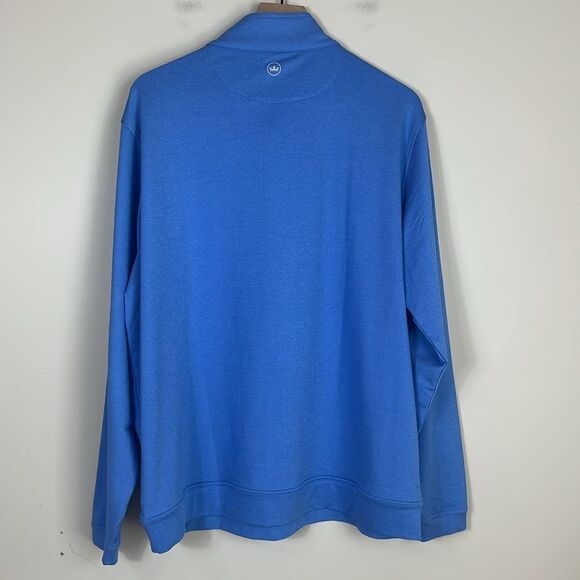 Peter Millar Crown Comfort Half Zip Pullover Sweater Golf Blue Size XL - Picture 4 of 7